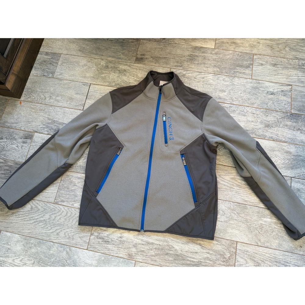 Cinch‎ Western Mens XL Extra Large Bond Jacket Fleece Full Zip Windbreaker Coat